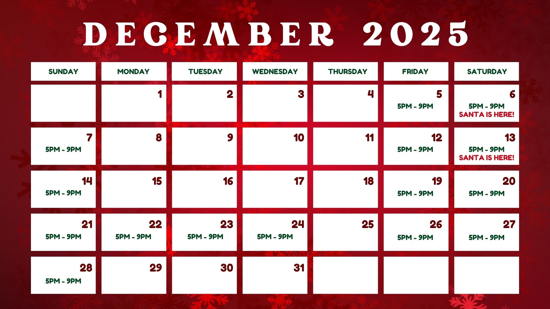 December Calendar